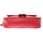Gucci GG Marmont Leather Shoulder Bag Red — view 5