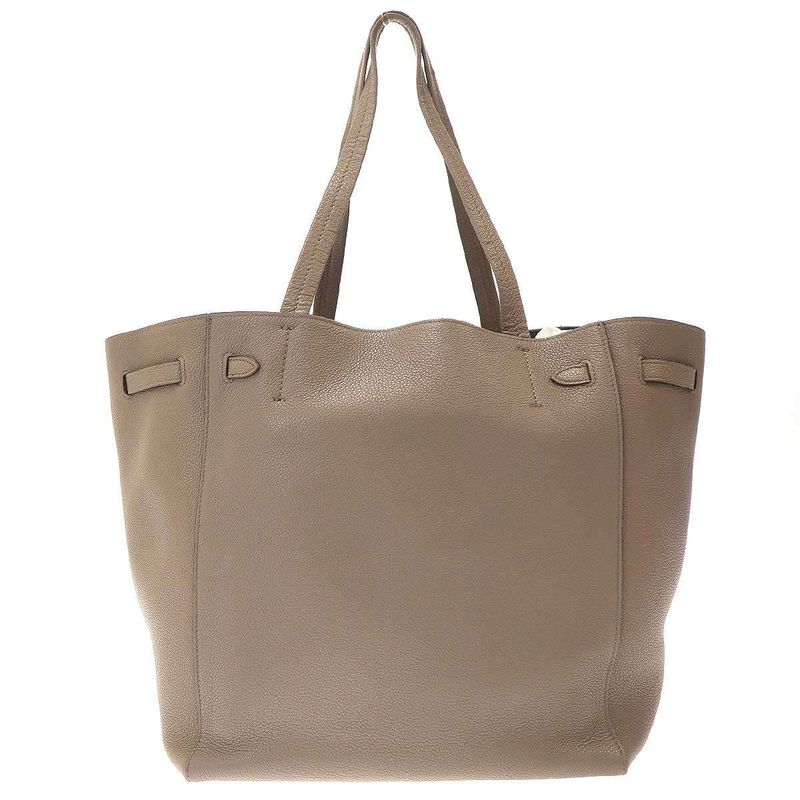 Celine By Phoebe Philo Cabas Phantom Small Leather Tote Bag tni Taupe — view 4