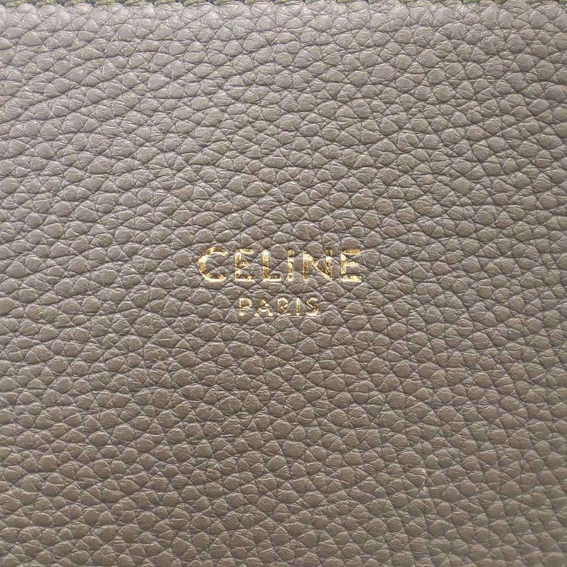 Celine By Phoebe Philo Cabas Phantom Small Leather Tote Bag tni Taupe — view 7