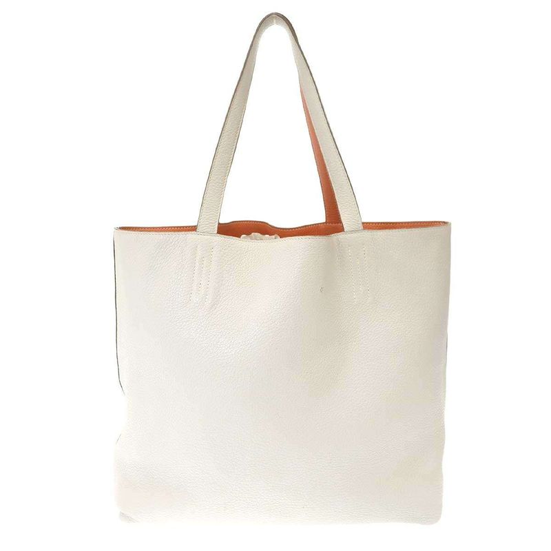 Hermes Double Sens 45 Bag Reversible Leather Tote Taurillon — view 7