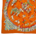 Hermes Scarf 100% Silk Carre 90 Cirque Molier Orange Box — view 5