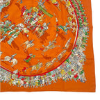 Hermes Scarf 100% Silk Carre 90 Cirque Molier Orange Box — view 6