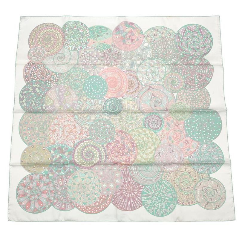 Hermes Scarf Silk Carre 90 Reves D Escargots Snail's Dream White Box — view 2