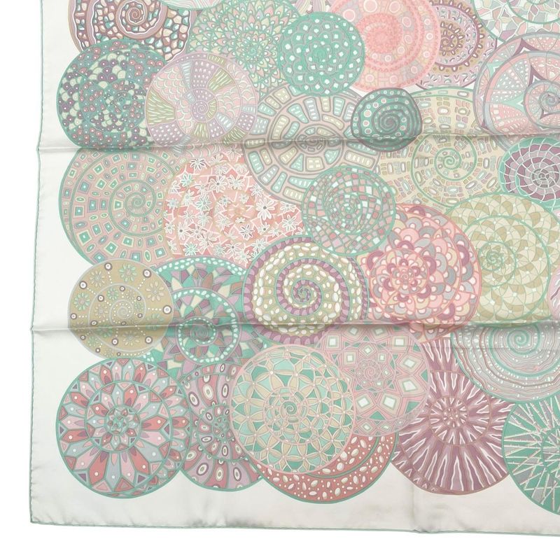 Hermes Scarf Silk Carre 90 Reves D Escargots Snail's Dream White Box — view 5