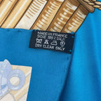 Hermes Scarf Silk Carre 90 Ceintures Et Liens Belt And Strap Blue Box — view 2