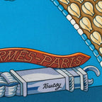 Hermes Scarf Silk Carre 90 Ceintures Et Liens Belt And Strap Blue Box — view 8