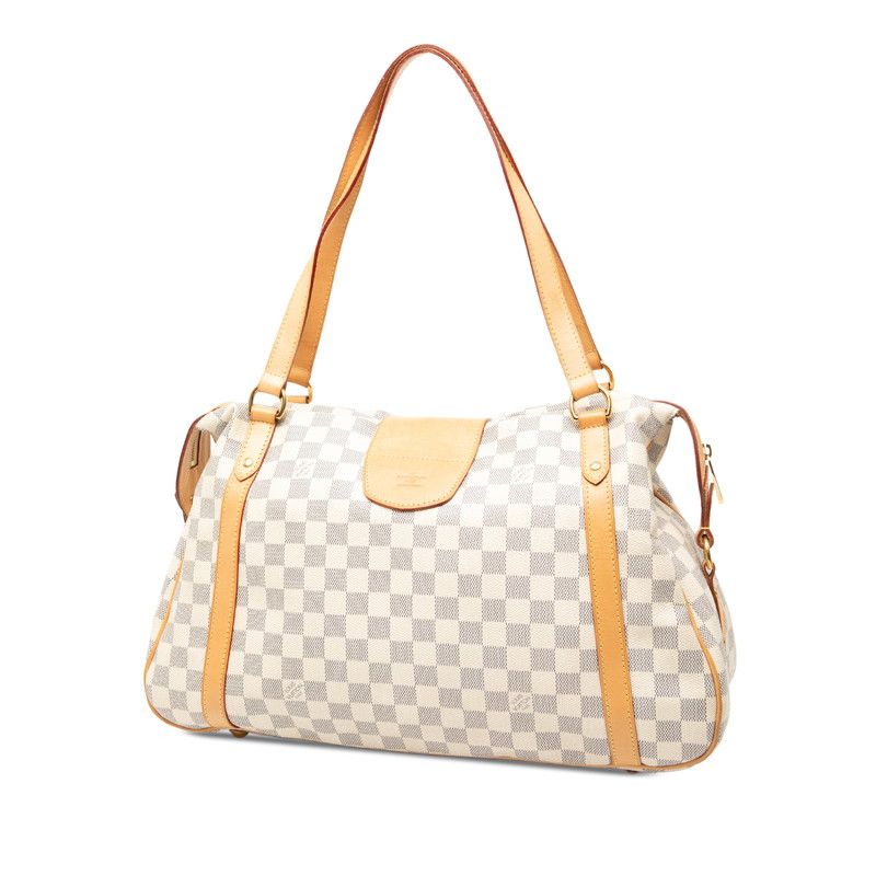 Louis Vuitton Damier Azur Streza GM Tote White Leather — view 3