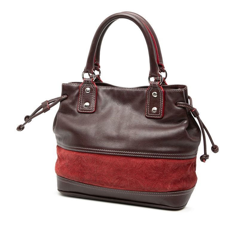 Loewe Anagram Wine Red Bold Leather Suede — view 3