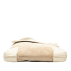 Loewe Anagram Crossbody Bag Sacoche Beige Off White Suede Leather — view 4