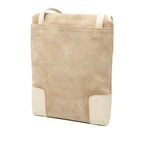 Loewe Anagram Crossbody Bag Sacoche Beige Off White Suede Leather — view 3