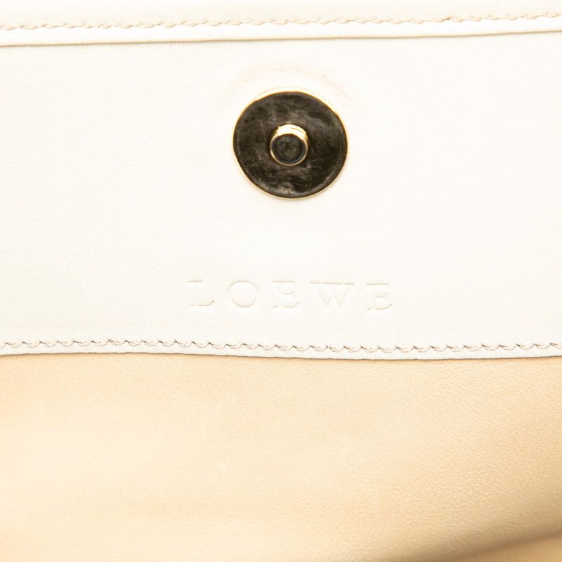 Loewe Anagram Crossbody Bag Sacoche Beige Off White Suede Leather — view 6