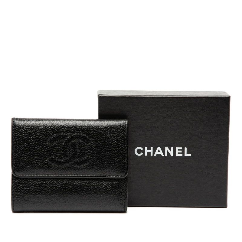 Chanel Coco Mark Black Caviar Leather — view 8