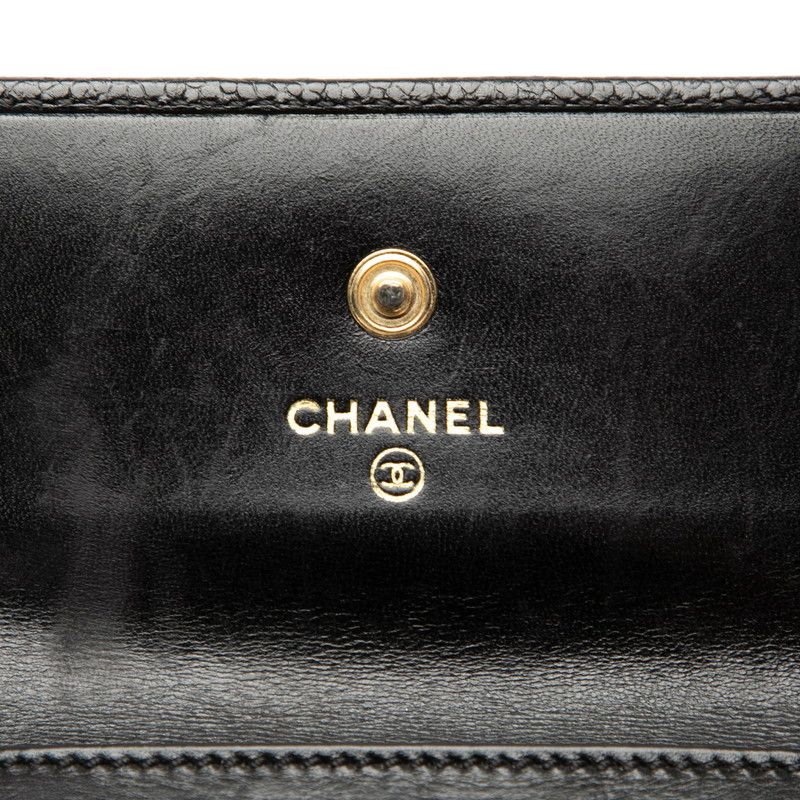 Chanel Coco Mark Black Caviar Leather — view 6