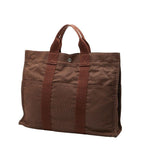 Hermes Her Line Tote MM Brown Canvas — view 3