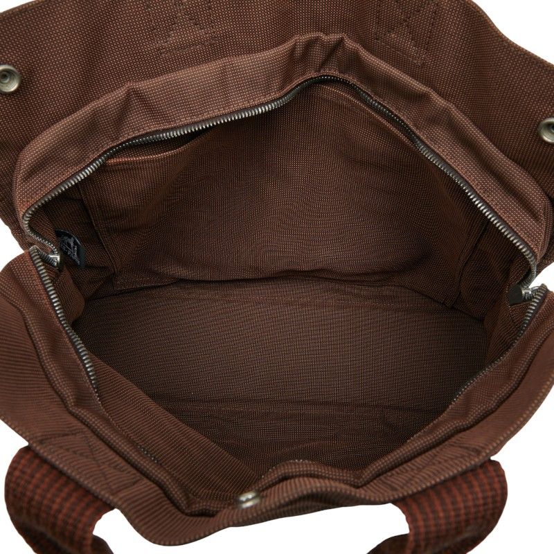 Hermes Her Line Tote MM Brown Canvas — view 9