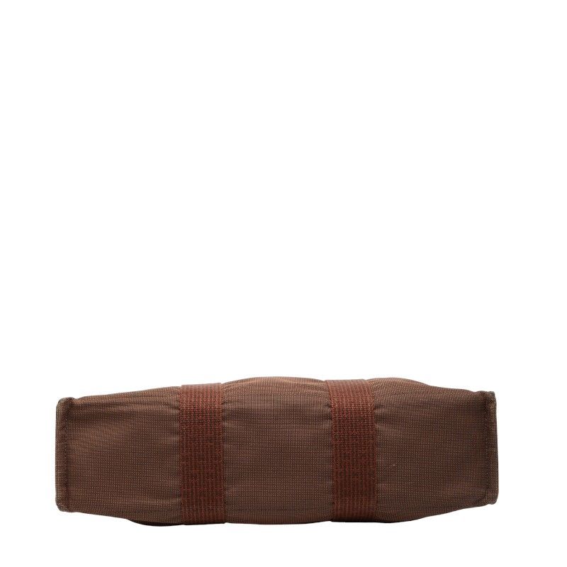 Hermes Her Line Tote MM Brown Canvas — view 4