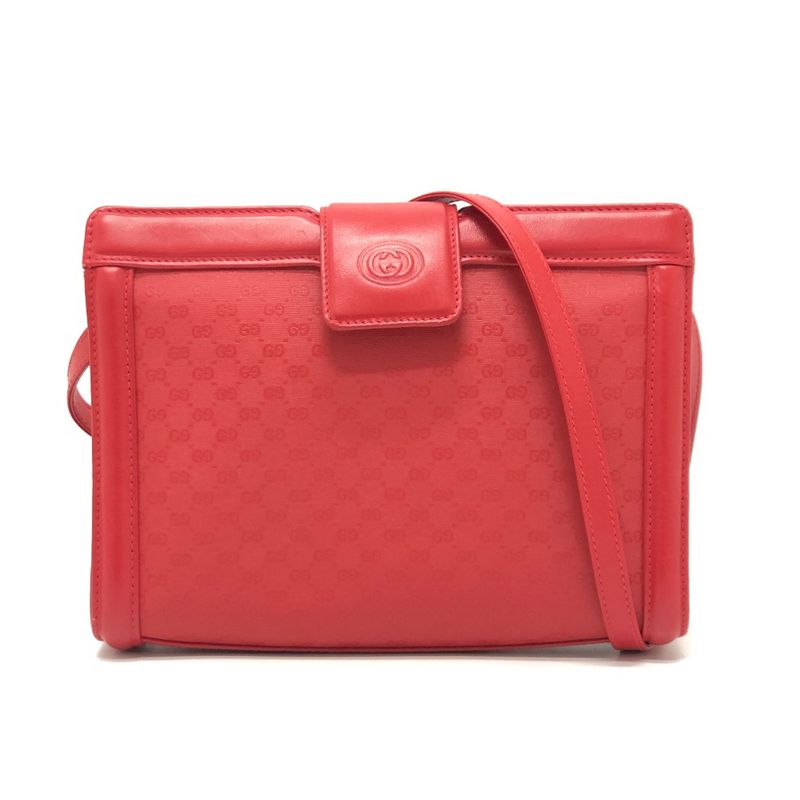 Gucci Shoulder Bag GG Pattern 004-113-0364 Leather Red — view 8