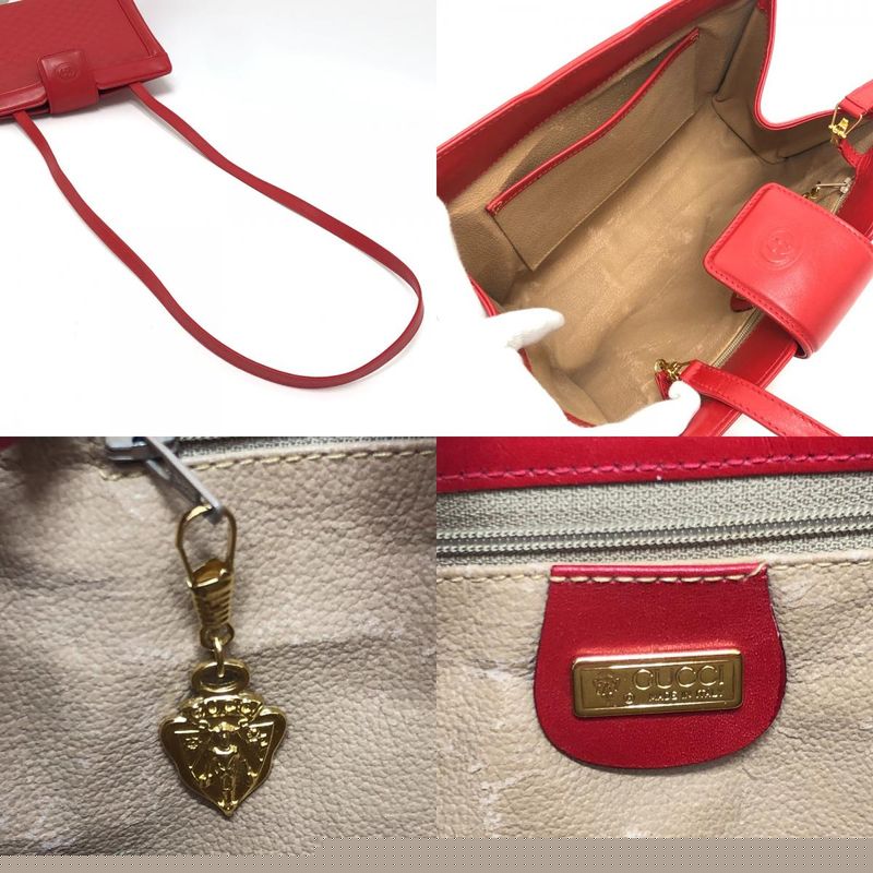 Gucci Shoulder Bag GG Pattern 004-113-0364 Leather Red — view 9