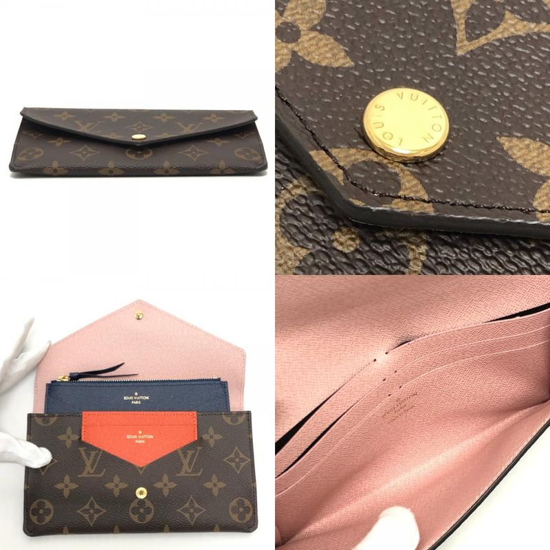 Louis Vuitton Long Wallet Portefeuille Jeanne Monogram Canvas Rose — view 7
