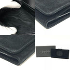 Gucci Long Wallet Interlocking G Suede Enamel Black — view 9