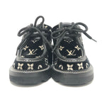 Louis Vuitton Leather Shoes Bob Lure Line Dabi Velor Black — view 2