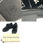 Louis Vuitton Leather Shoes Bob Lure Line Dabi Velor Black — view 9