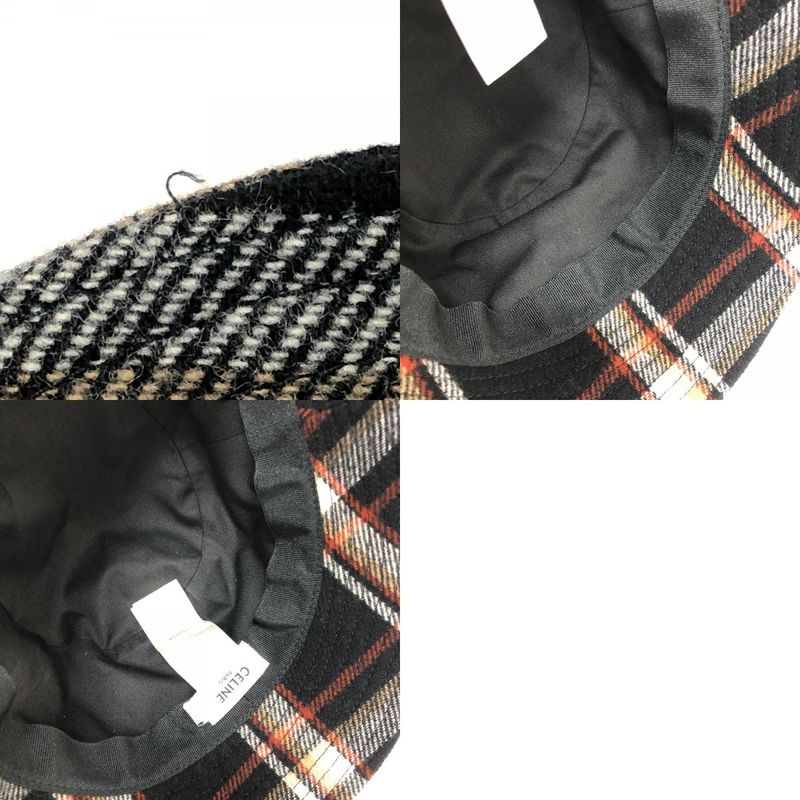 Celine Hat Logo Check 2 Au5 B231 L Wool Multicolor — view 9