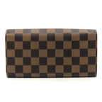 Louis Vuitton Long Wallet Portefeuille Sarah Damier Canvas Ebene Brown — view 2