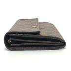 Louis Vuitton Long Wallet Portefeuille Sarah Damier Canvas Ebene Brown — view 3