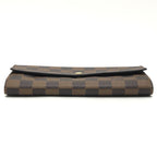 Louis Vuitton Long Wallet Portefeuille Sarah Damier Canvas Ebene Brown — view 5
