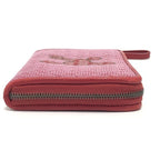 Bottega Veneta Long Wallet Intrecciato Poudre Leather Canvas Red — view 3
