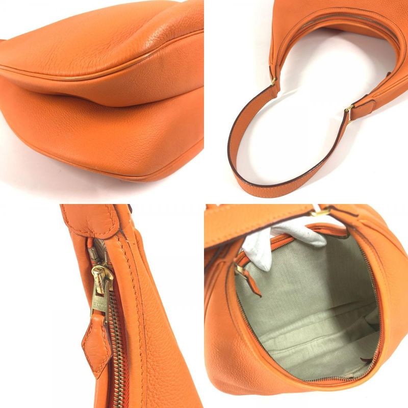 Hermes Shoulder Bag Gao Leather Orange — view 8
