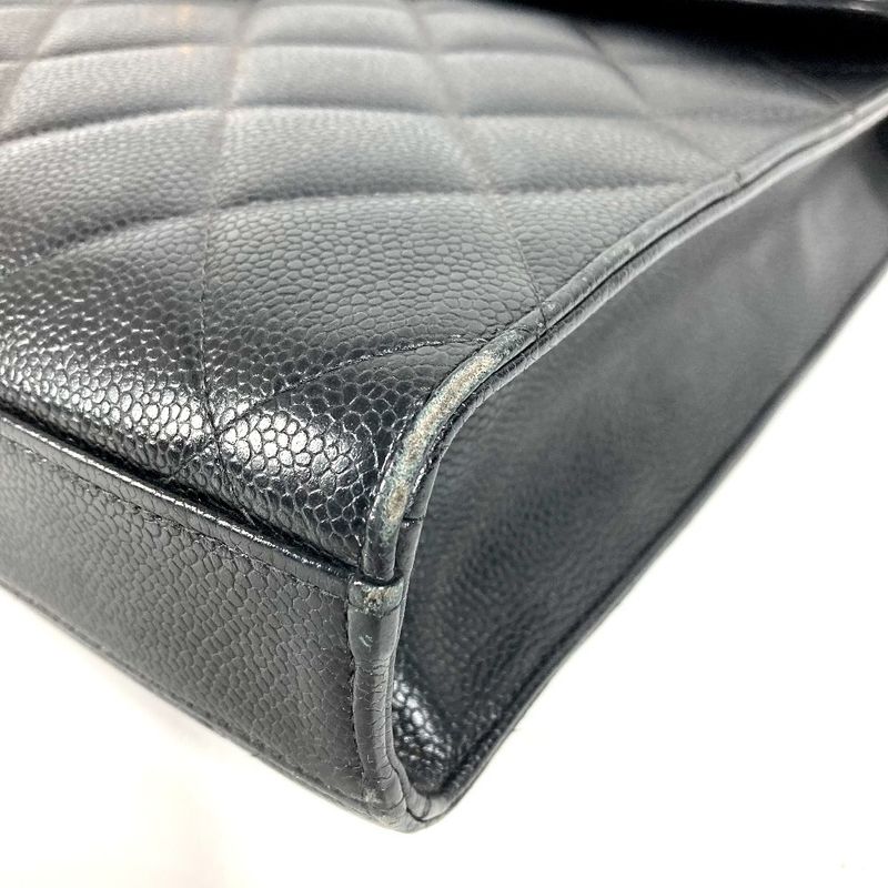 Chanel Business Bag CC Logo Quilted Quilting Caviar Leather — view 7