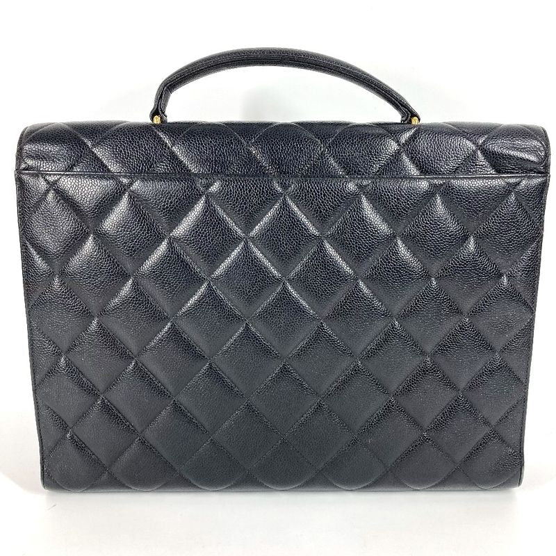 Chanel Business Bag CC Logo Quilted Quilting Caviar Leather — view 3