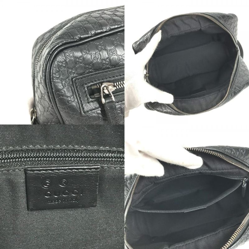 Gucci Second Bag GG Logo Guccissima Leather Black — view 9