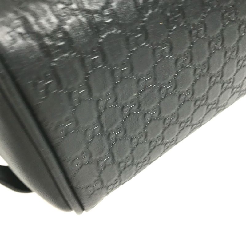Gucci Second Bag GG Logo Guccissima Leather Black — view 8
