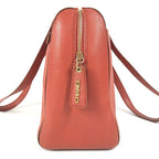 Chanel Shoulder Bag Leather Orange — view 5