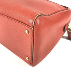 Chanel Shoulder Bag Leather Orange — view 7