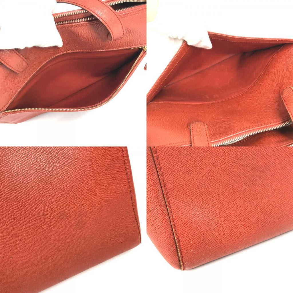 Chanel Shoulder Bag Leather Orange — view 2