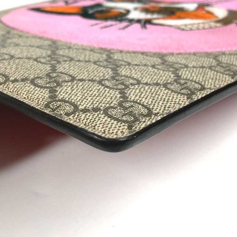 Gucci Clutch Bag Bosco Applique GG Supreme Canvas Beige — view 8