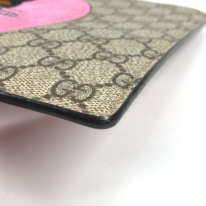 Gucci Clutch Bag Bosco Applique GG Supreme Canvas Beige — view 7