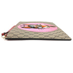 Gucci Clutch Bag Bosco Applique GG Supreme Canvas Beige — view 5