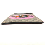 Gucci Clutch Bag Bosco Applique GG Supreme Canvas Beige — view 4