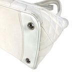 Chanel Shoulder Bag Reproduction Tote Fringe Tassel Leather Canvas White — view 7