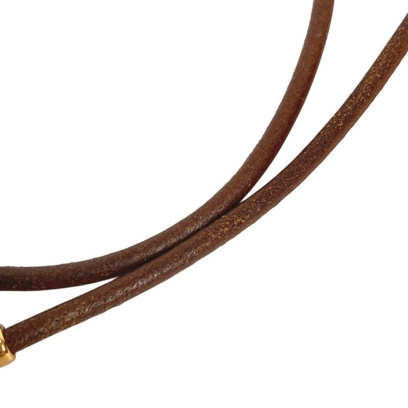 Hermes Bracelet Grennan Logo Double Leather Brown — view 9