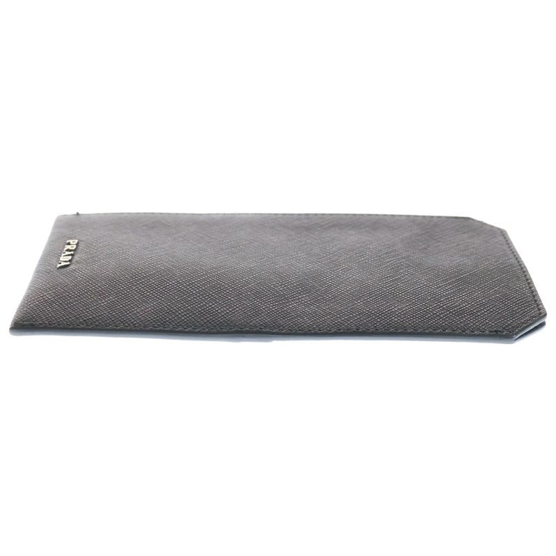 Prada Sapphire Leather Travel Case Card Black 2 Zh004 — view 4