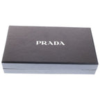 Prada Sapphire Leather Travel Case Card Black 2 Zh004 — view 7