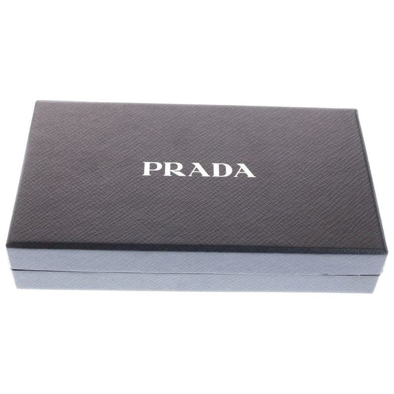 Prada Sapphire Leather Travel Case Card Black 2 Zh004 — view 7