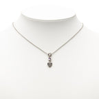 Gucci Heart Studs Pendant Necklace SV 925 Silver — view 4