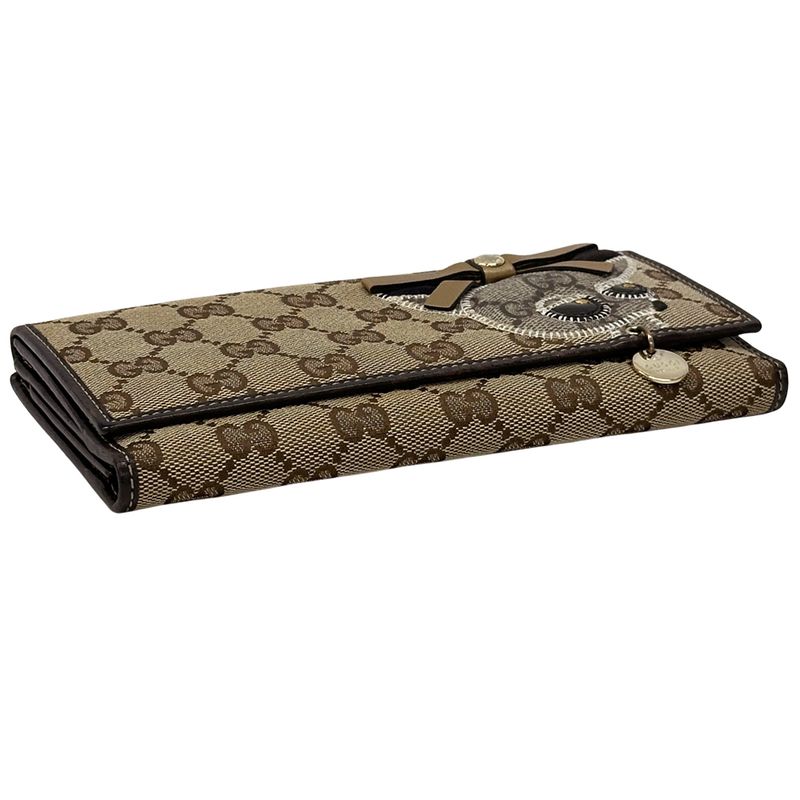 Gucci Wallet Gucciori GG Canvas Long Brown dog — view 3